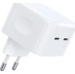 Nabíječka / adaptér CHOETECH pro Apple iPhone / iPad - 2x USB-C - 35W - bílá