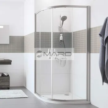 Smart20 Fantome Kout sprchový čtvrtkruhový s posuvnými dveřmi R550 80 x 80 x 190 cm, profil: pololesklý, výplň: čiré sklo s úpravou AntiPlaque, CU0603.069.322