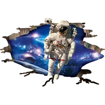 Samolepící dekorace Živá Zeď Samolepka na zeď Kosmonaut a hvězdy58,5 x 90 cm
