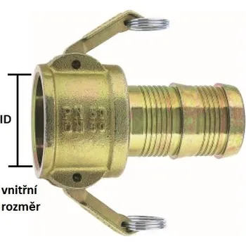 LÜDECKE 74 BETON TRN - rychlospojka hadicový trn 65 mm, 25 Bar (-40/+90°C)