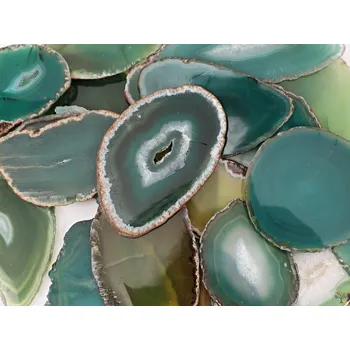 Drahý kámen Magieprirody.cz Achátový plát zelený velikost 7 - 11 cm Top kvalita #NV459