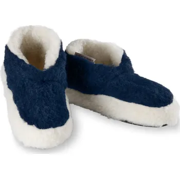 Dívčí obuv Wooline Bačkory z ovčí vlny kotníkové, tmavě modré Velikost obuvi: 40-41