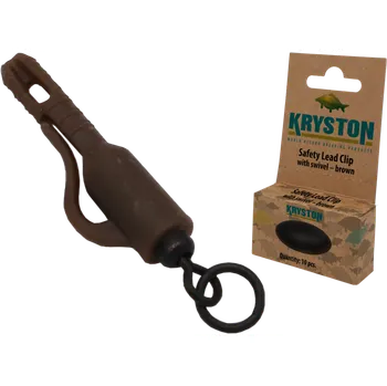 Kryston Závěska s obratlíkem s kroužkem hnědá 10ks