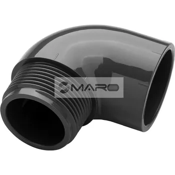 rozdělovač topení Plimat Koleno 90° PVC-U lepení x vnější závit 32 mm x 5/4", 55416340