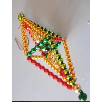 Vánoční ozdoba Vánoční 3D ozdoba DVOJJEHLAN - červená/zlatá/zelená