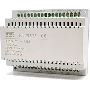 Domovní zvonek URMET DOMUS URMET Relé 788/58 pro přepínání až 4 tlačítkových panelů telefonního systému, 6 DIN modulů 788/58