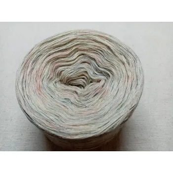 Příze Krémový melír merino 3-nitka 1000m s viskozovou nitkou (Duhové klubko Krémový melír merino)