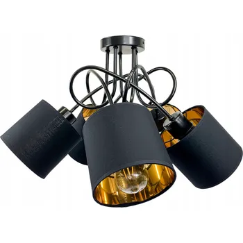 Osvětlení BERGE Závěsné svítidlo LOFT - 5x E27 - GOLDEN stínidlo