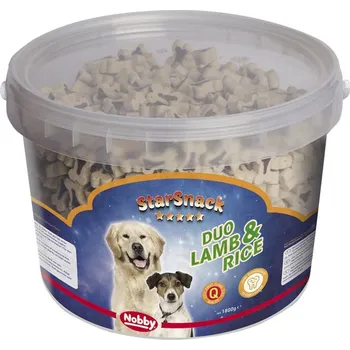 Pamlsek pro psa Nobby StarSnack Duo Lamb and Rice kyblík pamlsky 1,8kg