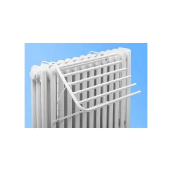 Sušák na prádlo Sušák na litinový radiátor bílý D5RL pětiramenný, délka 60cm, hloubka radiátoru 100mm
