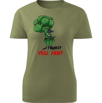 Dámské tričko Frankey - Vegi army - olivová