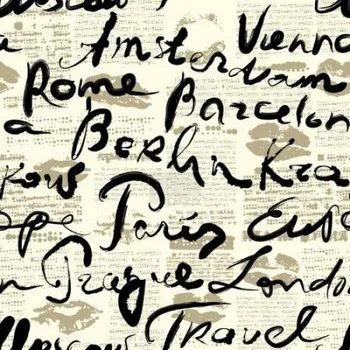 Impregnovaná látka kočárkovina, města, Paris, Berlin, London, Prague látka, metráž