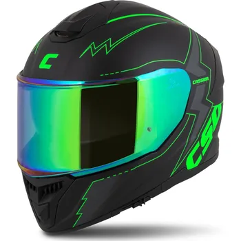 Helma na motorku Přilba Integral GT 2.1 Flash, CASSIDA (černá matná/zelená fluo/tmavě šedá) plexi s přípravou pro Pinlock 2026 (Velikost: 2XL (63 až 64 cm))