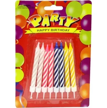 Dortová svíčka Dortové svíčky - 8 ks - PK106-3