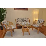 Ratanová sadací souprava Bahama velká medová Motiv srdce LOVE