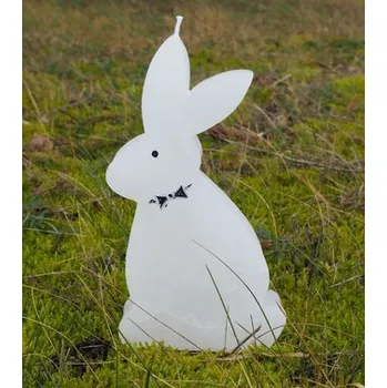 Svíčka Svíčka zajíc bílý, výška 20 cm