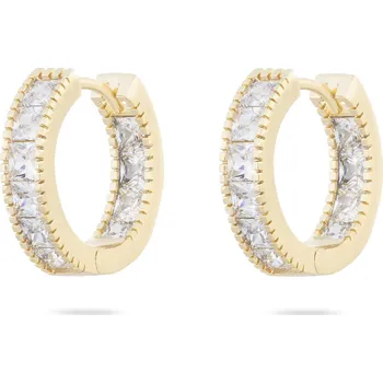 Náušnice biju Pozlacené náušnice 14K kroužek, zdobený lesklými zirkony 1002611