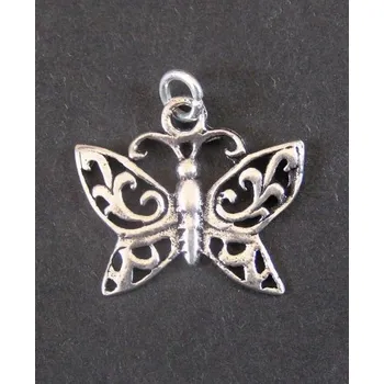 Přívěsek Motýl se zdobenými křídly - stříbrný přívěsek
