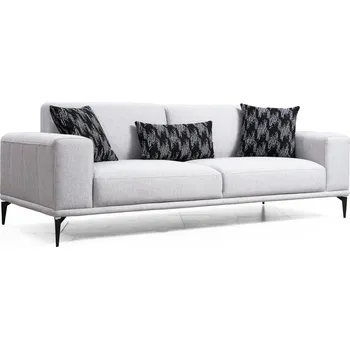 Pohovka Hanah Home Třímístná pohovka NIKEA světle šedá nastavitelná 560ARE1710