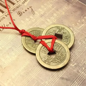 Čínské mince pro štěstí 3 ks svázané