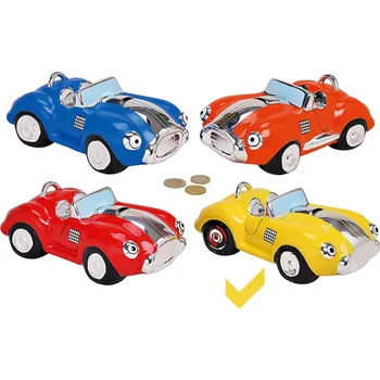 Žertovný předmět Žlutá keramická pokladnička milovníkům veteránů