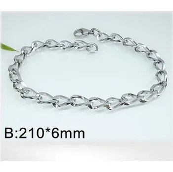 Řetízek Řetízek na ruku 21 cm dlouhý z oceli - rozměry 210*6mm