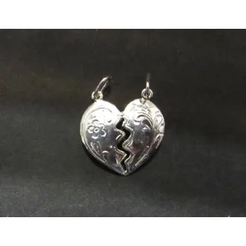 Přívěsek Rozpůlitelné srdce - stříbrný přívěsek - varianta 2