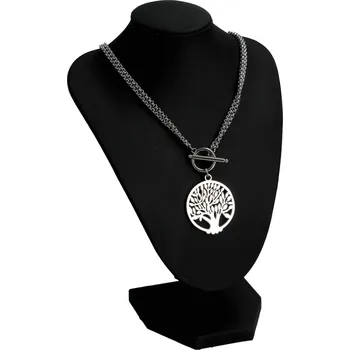 Šperk Nápadný dvojitý ocelový řetízek s přívěskem Strom života