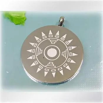 Přívěsek Slunce s paprsky v kruhu - ocelový přívěsek