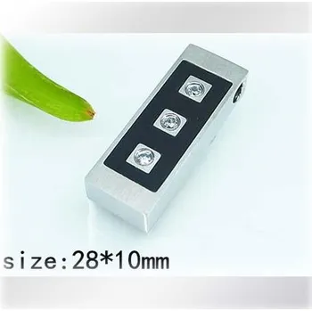 Přívěsek Přívěsek kvádr s třemi kamínky - ocelový přívěsek