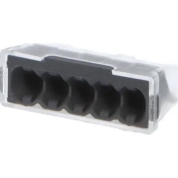 svorka Svorka krabicová SDK 5, bezšroubová (5x0,5-2,5mm2, transparentní) ELEMAN 1000471