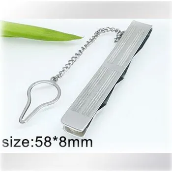 Spona na kravatu Ocelová spona na kravatu úzká - 7.5g, 58x8mm