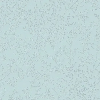 Tapeta Tyrkysová vliesová tapeta se stříbrnými větvičkami 38100-3, Dimex 2023, AS Creation