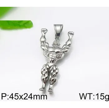 Přívěsek Kulturista se zdviženými rukami - přívěsek z oceli