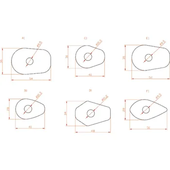 Osvětlení pro motocykl L.L.S. Titanium Racing Italy Plastové adaptéry pro montáž miniblinkrů do původních otvorů v kapotáži Rozměry: D1