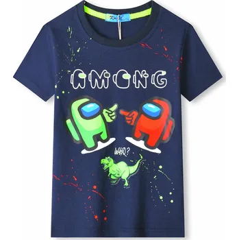 Chlapecké oblečení Chlapecké tričko - KUGO TM9202, tmavě modrá Barva: Modrá tmavě, Velikost: 104