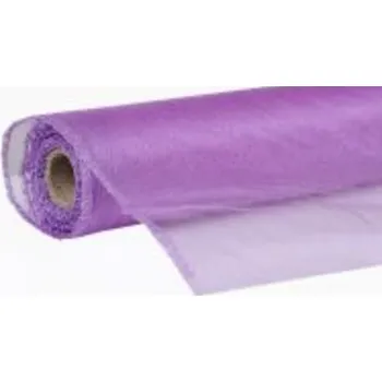 Organza třpytivá, barva 5128-fialová, 12 cm, 9,1 metrů, 1 kus