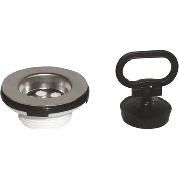 Bruckner Umyvadlová nerez výpust 5/4", zátka s uchem