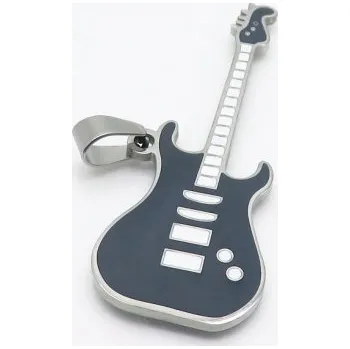 Přívěsek Tmavá kytara - ocelový přívěsek