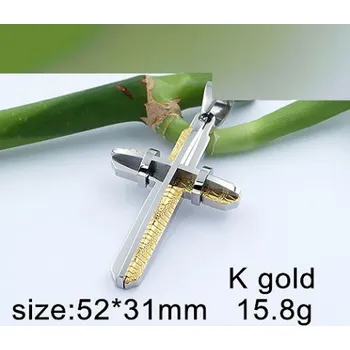 Přívěsek Velký kříž - ocelový přívěsek - 52x31mm