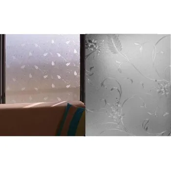 Okenní dekorace PATIFIX | Statická okenní fólie na sklo KVĚTY 39-2925 | šířka 90 cm | průhledná + Transparetní statická okenní fólie (metráž) Patifix 39-2925 v šíři 90 cm