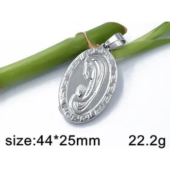 Přívěsek Madona s dítětem - ocelový přívěsek