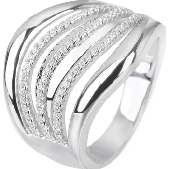 Prsten Bealio BEALIO Stříbrný prsten ELEGANTNÍ VLNKY Velikost prstenu: 57 03-10301-1398
