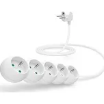 CONNECT IT prodlužovací kabel 230V, 5 zásuvek, 2 m, bez vypínače (bílý)