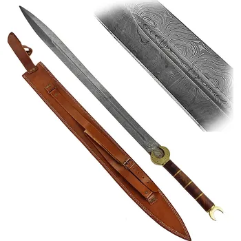 Replika zbraně Lakónský damaškový meč "KING OF AMYKLAI" Funkční, ostrý! - II. jakost