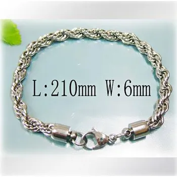 Řetízek 21cm dlouhý spirálový náramek z oceli