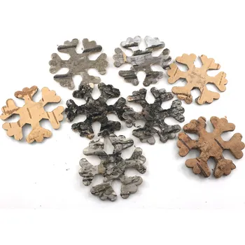 Vánoční dekorace Dekor. vánoční, VLOČKY Z KŮRY, cca 5x5cm, 30ks/bal