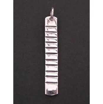 Přívěsek Obdélník s pruhy - stříbrný přívěsek