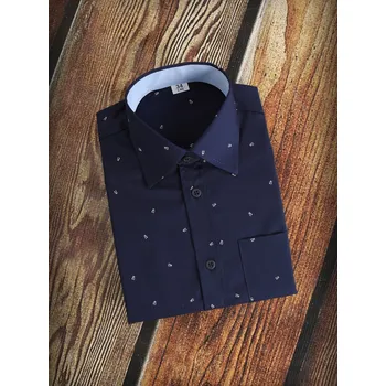 Chlapecká košile Chlapecká košile tmavě modrá drobný vzorek MIK29