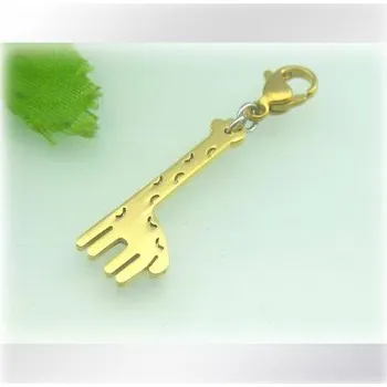 Přívěsek Žirafa - ocelový přívěsek ve zlaté barvě